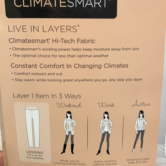 Cuddle Duds thin warm leggings, wicking comfort - Picture 5 of 7